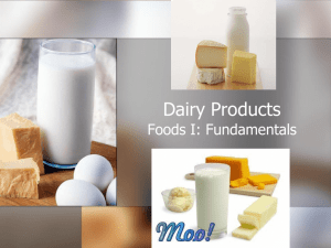 Dairy Products PowerPoint