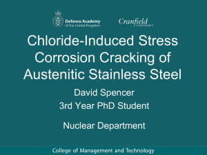 Chloride-Induced Stress Corrosion Cracking of Austenitic Stainless