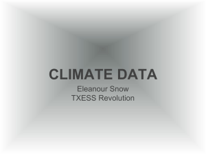 Climate data - TXESS Revolution
