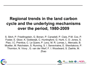 Regional trends in the land carbon cycle