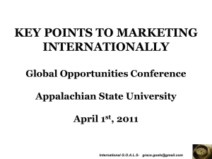 Key Points to Marketing Internationally