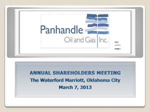 View Presentation Slides - Panhandle Oil and Gas Inc.