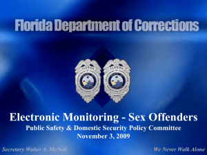 Electronic Monitoring - Florida Department of Corrections