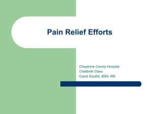 Pain Relief Efforts - Cheyenne County Hospital