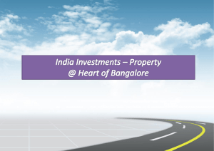 NRI Investments Ideal Property in the Heart of Bangalore