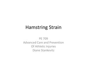 Hamstring Strain - Athletic Medicine