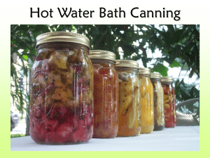 Water Bath Canning - Food Safety and Health