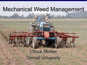 Mechanical Weed Management - Weed Ecology and Management