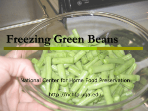 Freezing Green Beans - National Center for Home Food Preservation