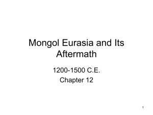 Mongol Eurasia and Its Aftermath - Fabius