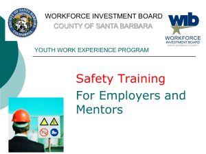 WEX Safety Training - Workforce Investment Board