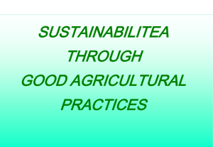 sustainabilitea through good agricultural practices