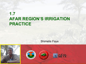 1.7 afar region`s irrigation practice