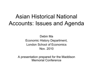 Asian Historical National Accounts: Issues and Agenda