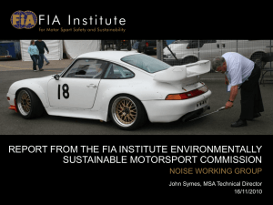 report from the fia institute environmentally sustainable motorsport