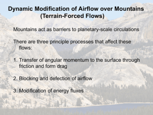 Dynamic Modification of Airflow over Mountains