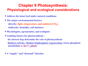 Physiological and ecological considerations
