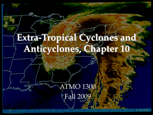 Extra-Tropical Cyclones and Anticyclones, Chapter 10