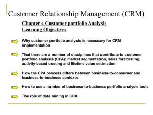 Chapter 4 Customer portfolio Analysis Learning