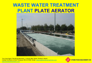 waste water treatment plant plate aerator