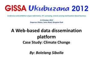 A Web-based data dissemination platform Case Study
