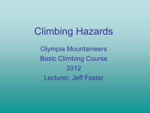 Climbing Hazards - Olympia Mountaineers