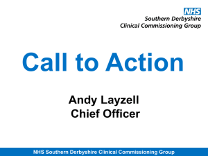 NHS Southern Derbyshire Clinical Commissioning Group Pressures
