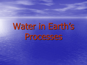 Water in Earth`s Processes