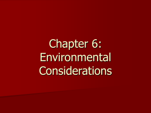 Chapter 6: Environmental Considerations