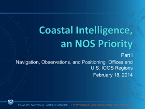 Coastal Intelligence, an NOS Priority