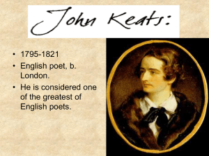 John Keats was influenced by