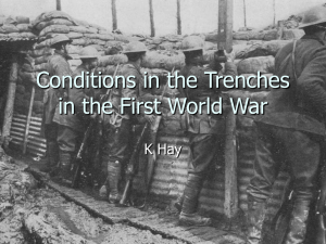 Conditions in the Trenches in the First World War