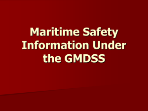 Maritime Safety Information Under the GMDSS