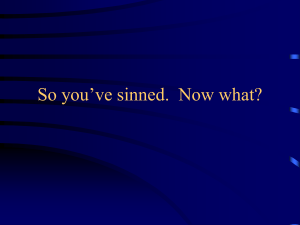 So you`ve sinned. Now what?