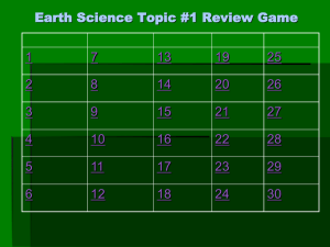 Topic #1 Review Game