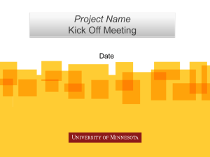 Project Kick Off Meeting