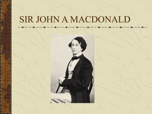 SIR JOHN A MACDONALD