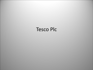 Year 10 Applied GCSE Business - Introduction to Tesco Plc