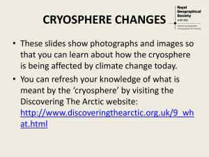 Cryosphere changes
