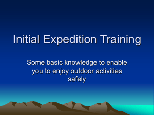 Initial Expedition Training