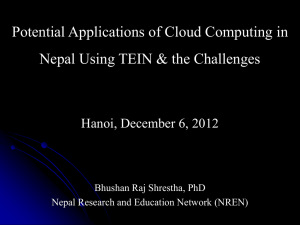 Potential Applications of Cloud Computing, Contd