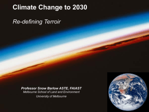 Climate change to 2030 - The University of Adelaide