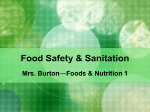 Food Safety & Sanitation