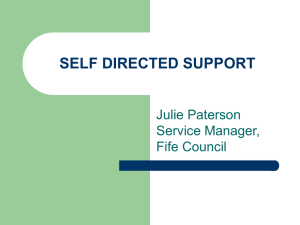 Self Directed Support in Fife
