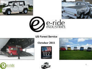 The e-ride Solution - USDA Forest Service