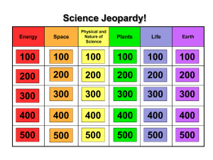 5th Grade science Jeopardy