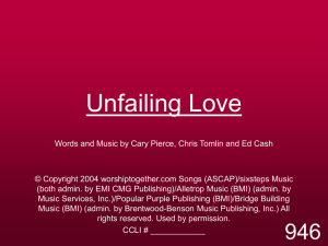Unfailing Love - Missionundergrace.us