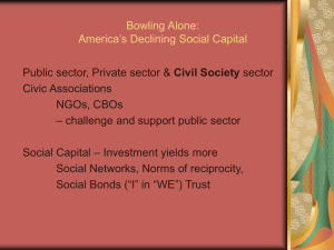Bowling Alone: America`s Declining Social Capital