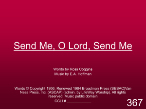 Send Me, O Lord, Send Me