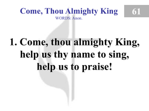 061 – Come, Thou Almighty King